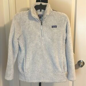 PATAGONIA GRAY Fleece Pullover 3/4 Zip Furry SIZE XL (14)